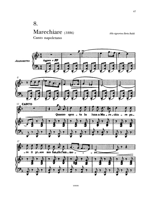 Francesco Paolo Tosti, Marechiare, Ricordi.