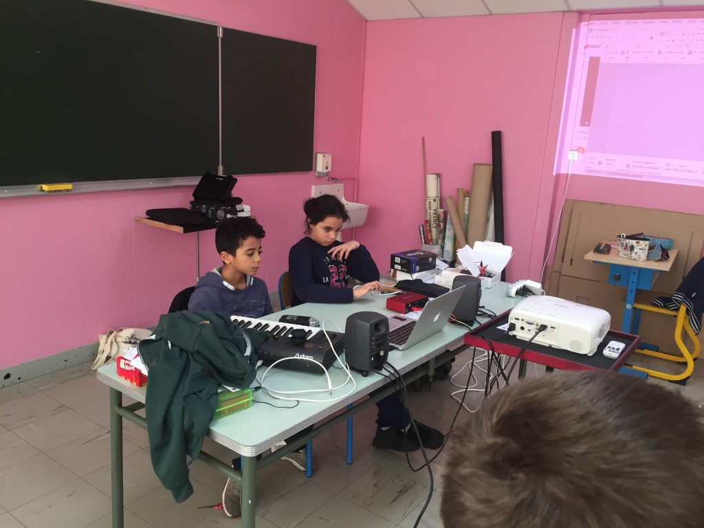 Séance d’enregistrement.