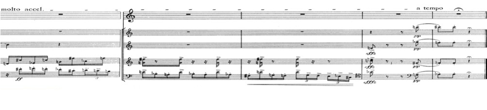 Hanns Eisler, « Couplet von der Tapetenblume », mes. 31 à 35.