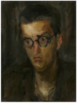 Świętosław Krawczyński. Portrait à l’huile, par Jan Świderski, peint à Görlitz 1940. Collection de famille des Krawczyński, Kielce.