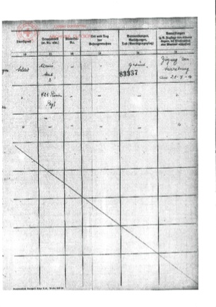 La liste de déportation 121 allemande (2e volet).