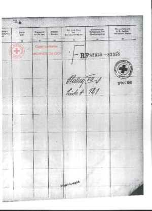 La liste de déportation 121 allemande (3e volet).