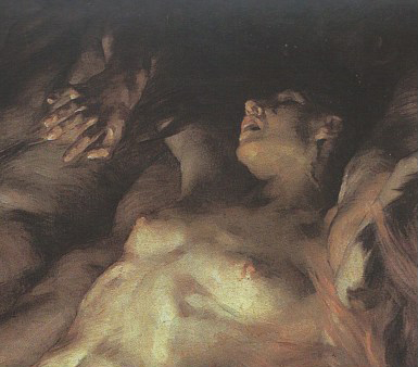 Victor Prouvé, Les Voluptueux (détail), huile sur toile, 1889, Musée des Beaux-Arts de Nancy.