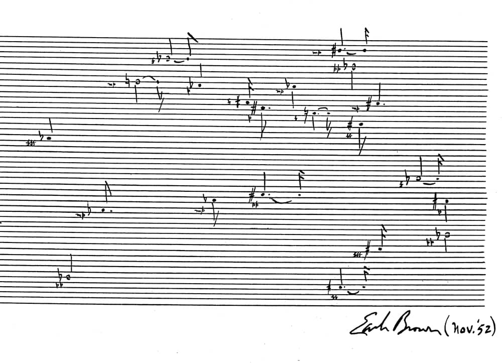 November 52 (1952) d’Earle Brown (© Associated Music Publishers, New York).