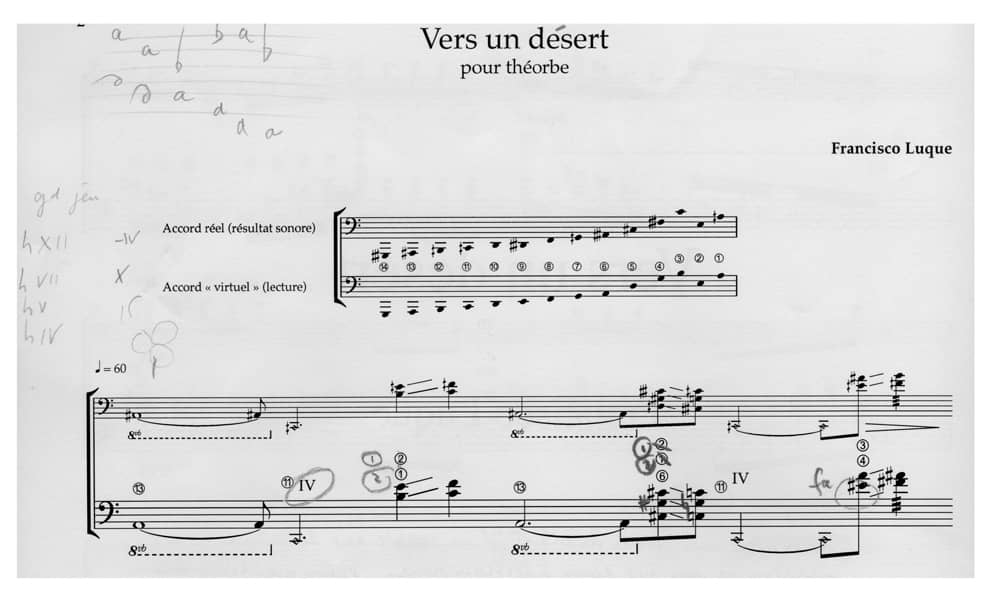 Vers un désert de Francisco Luque (1996), début de la version primitive de l’édition.