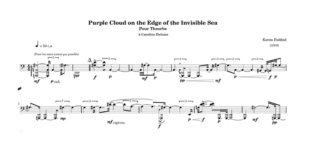 Purple Cloud on the Edge of the Invisible Seade Karim Haddad (2008).