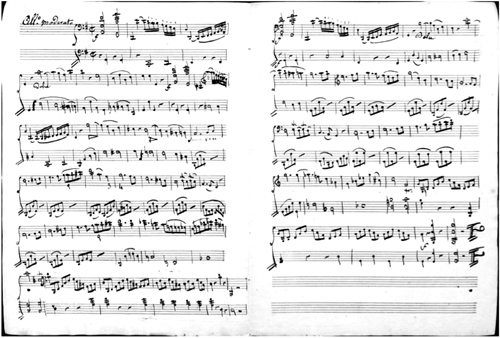 Déchiffrage pour violoncelle sans auteur connu, 1823 - Archives nationales (France), cote AJ37/203/4
