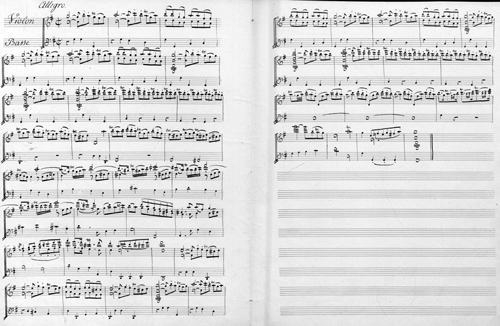 Déchiffrage pour violon de Pierre Gaviniès - Archives nationales (France), cote AJ37/203/3