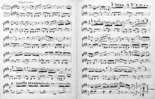 Déchiffrage pour violon du concours de 1888 (Théodore Dubois) - Archives nationales (France), cote AJ37/203/4
