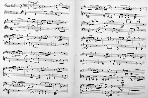 Déchiffrage pour violon du préparatoire de 1888 (Théodore Dubois) - Archives nationales (France), cote AJ37/203/4