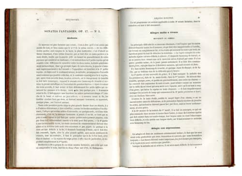 Thérèse Wartel, Leçons écrites sur les sonates pour piano seul de L. van Beethoven par Madame Th. Wartel, Paris, E. et A. Girod, 1865, pp. 80-81 (Bibliothèque du Conservatoire de Musique de Genève).