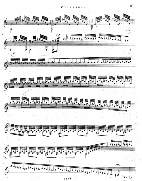 Mauro Giuliani : Le Rossiniane per la chitarra II Parte, op. 120, Vienne, Artaria, p. 3
