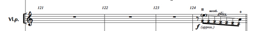 Visuel 22&nbsp;: Mouvement V, mesures 121-124, violon.