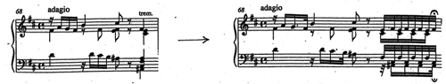 Bach, Toccata en ré majeur BWV 912, version 1 et version 2, extraits.