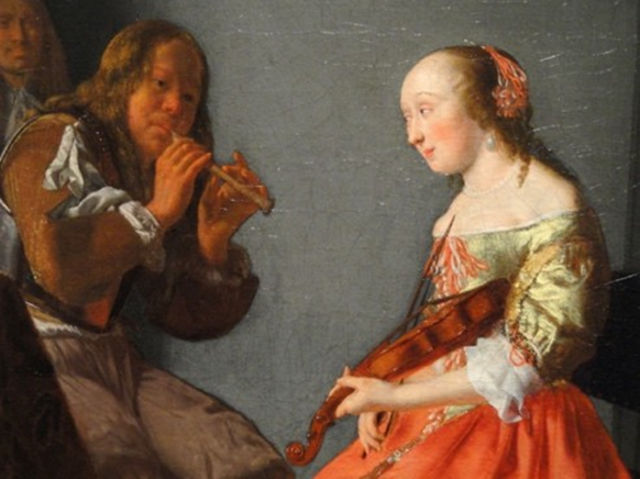 OCHTERVELD Jacob, A Musical Company, ca. 1668 (détail)
