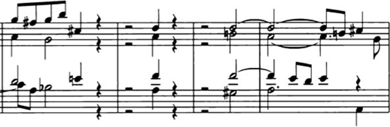 M. 70, J.S. Bach, L’Art de la Fugue, pédale finale