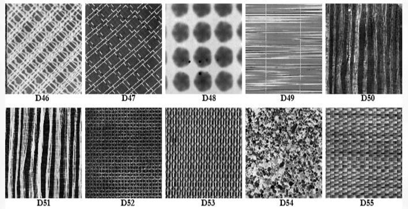Figure 13&nbsp;: Extraits de textures de la base de Brodatz.