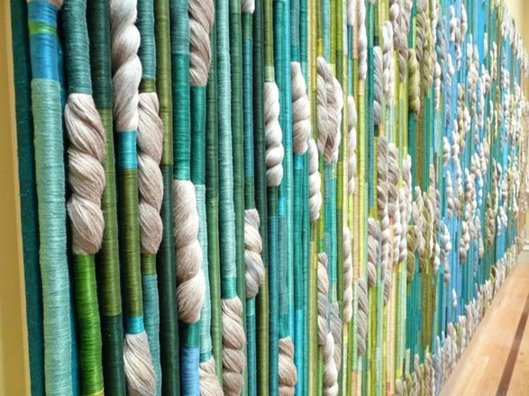 Figure 17&nbsp;: Sheila Hicks, The Silk Rainforest (fils de soie), 1975, silk, linen, and cotton, (243.8 x 685.8 x 7.6 cm), Smithsonian American Art Museum.