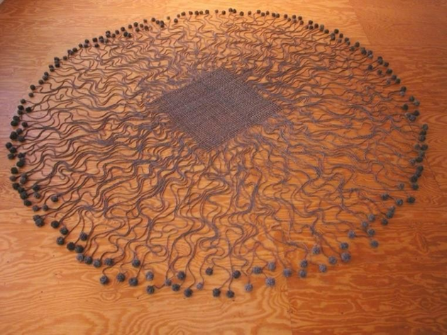 Figure 18: Mona Hatoum, Pom Pom City, 2002, Natural wool, (5,1 x 365,8 cm), The Barbara Lee Collection of Art by Women.