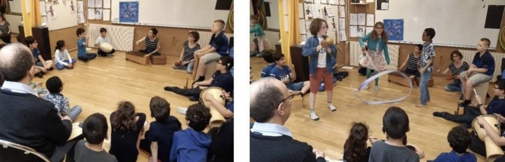 Figure 143&nbsp;: Concert des enfants devant Philippe Sero-Guillaume au Ceop.