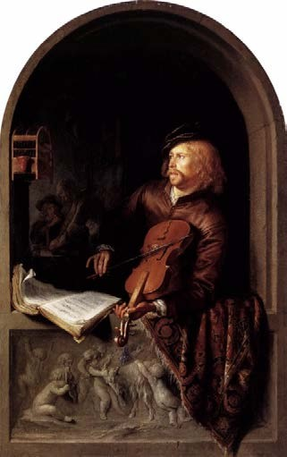 DOU Gerard, The Violin Player, 1653