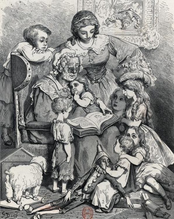 Figure 14 – Frontispice des Contes de Perrault, ill.
Gustave Doré, Paris, Jules Hetzel, 1862. Gravure sur bois