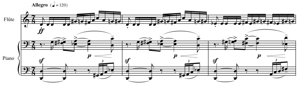 Ex. 2 : André Jolivet, Le chant de Linos, Paris, Leduc, A.L. 21165, s.d., p. 8.